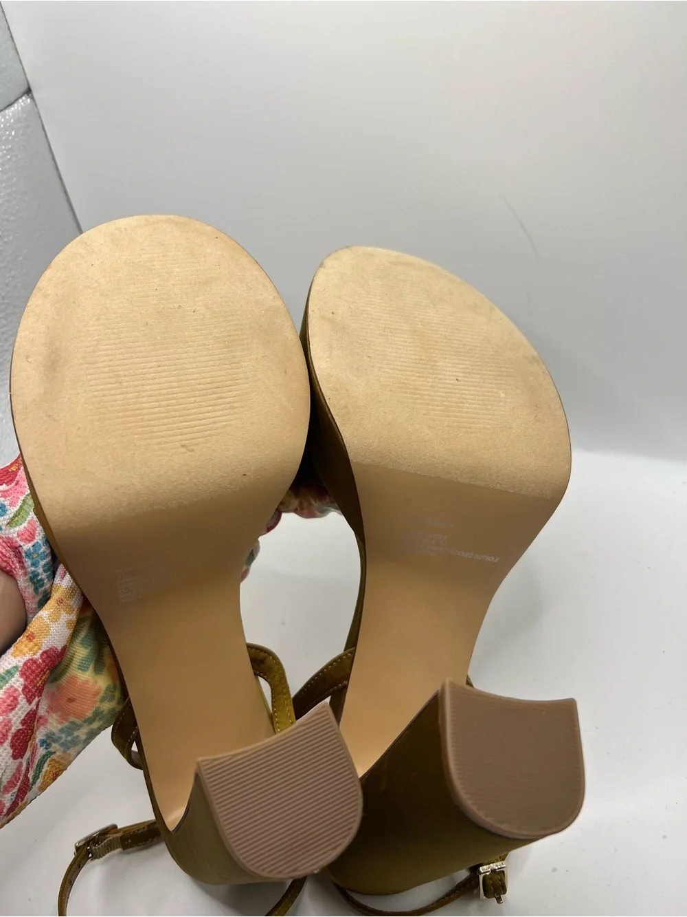 Steve Madden olive Platform Block Heel Sandals